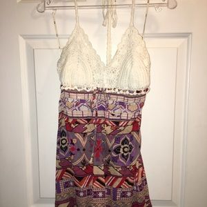 Forever 21 Crocheted-top Dress